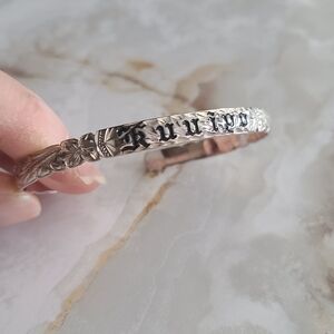 Hawaiin Silver Engraved KUUIPO Bangle Bracelet